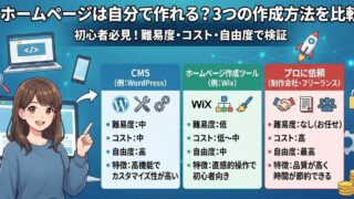 ホームページは自分で作れる？3つの作成方法を比較
