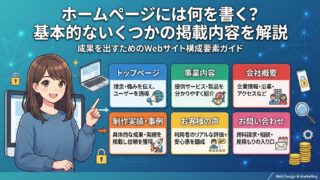 ホームページには何を書く？