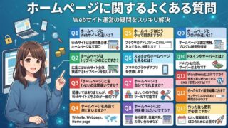 ホームページに関するよくある質問